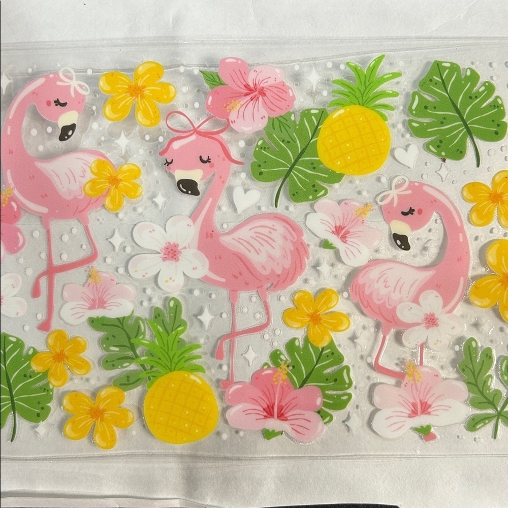 Flamingo Pineapple Cup Decal 221